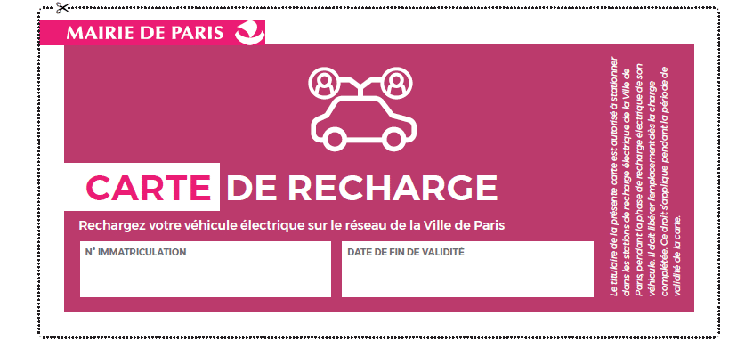 Carte de recharge voiture électrique Professionnel Paris