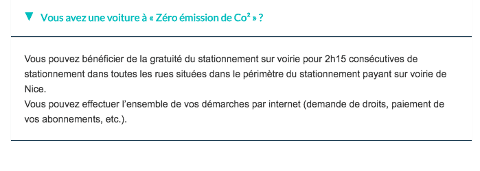 stationnement Voiture Electrique Nice