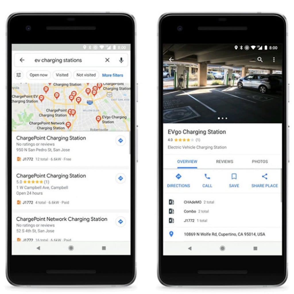 Google-Maps charging stations