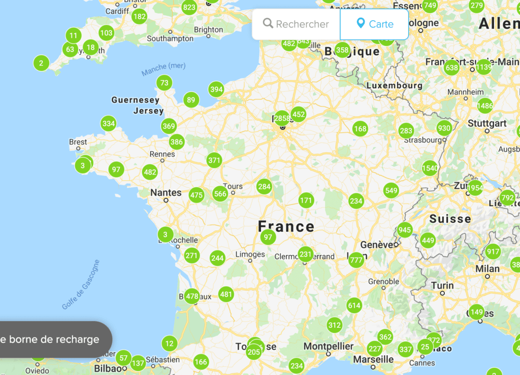 recharger sa voiture électrique sur autoroute