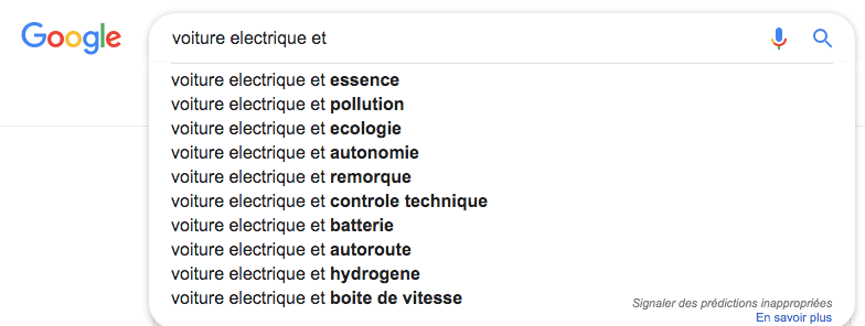 Préjugés voiture électrique Google