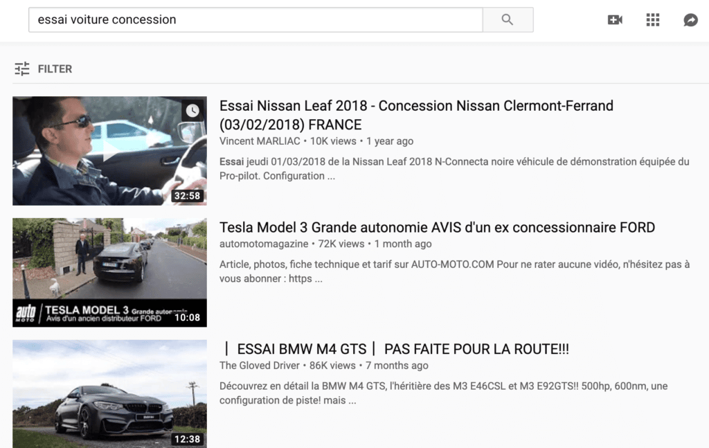 Concession automobile Youtube