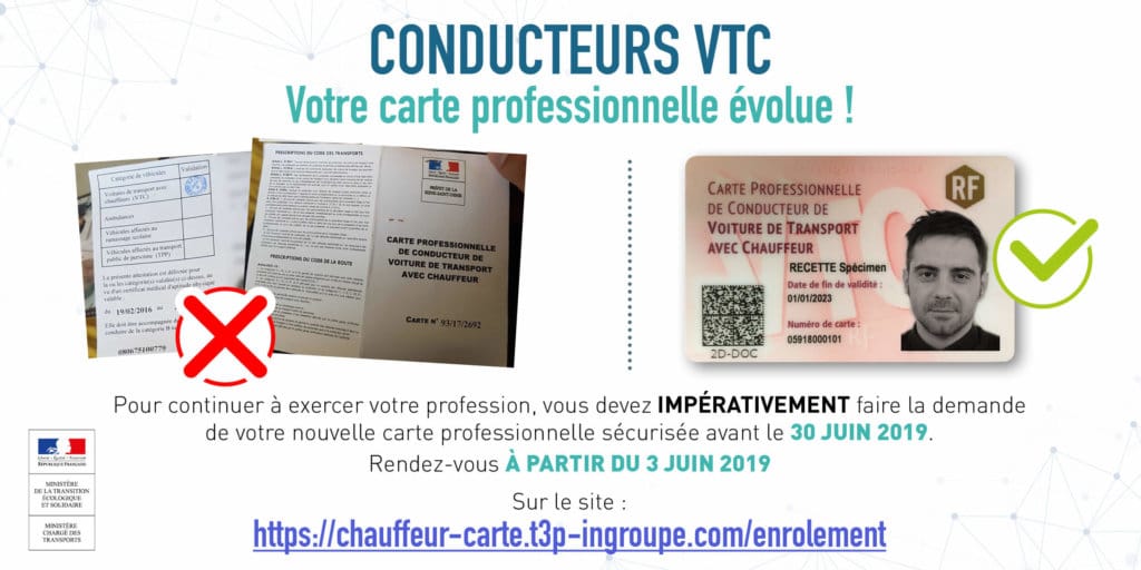 Véhicule électrique VTC : carte VTC