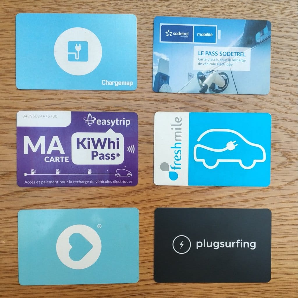 Carte de recharge pour véhicule électrique