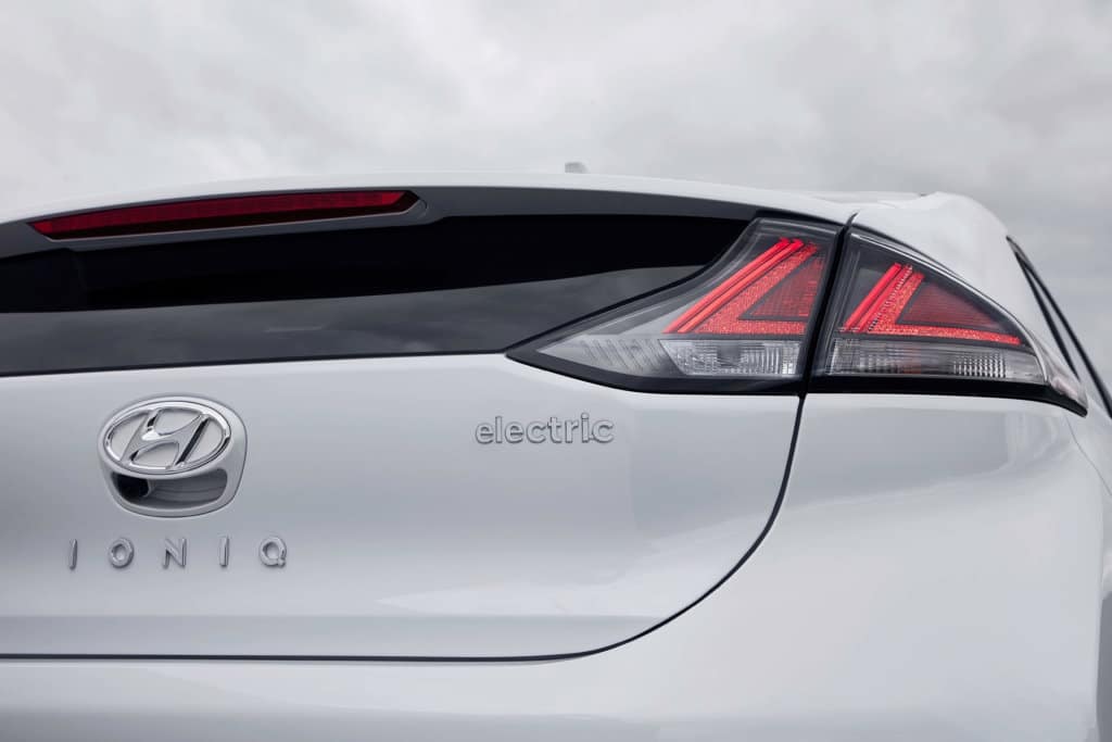 Hyundai IONIQ electric 38 kWh rear detail