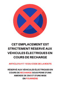 Voitures ventouses - Emplacement réservée aux VE