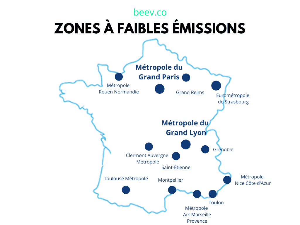 ZFE Zones à faibles émissions France