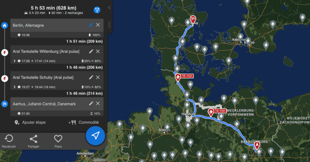 Berlin-Kopenhagen Fahrt mit dem Elektroauto