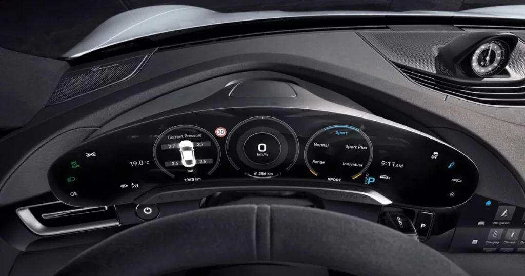 Porsche Taycan dashboard