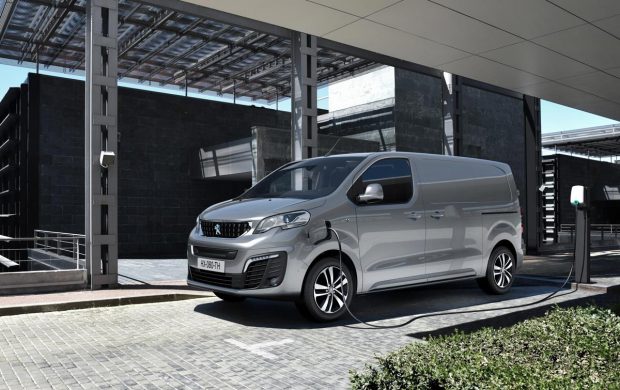 peugeot e expert with charging station