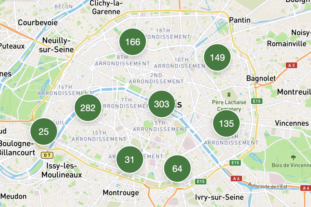 Nombre recharge à Paris