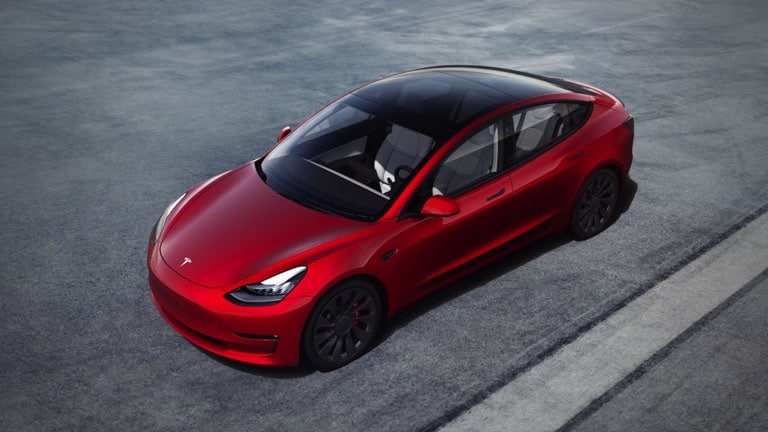 Tesla Model 3 von oben