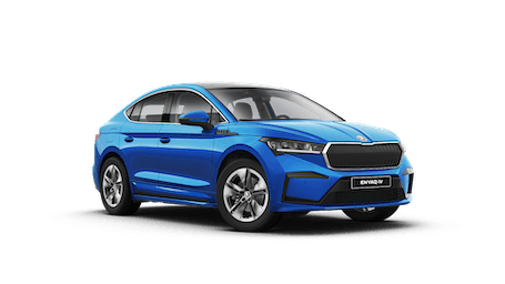 skoda enyaq coupe bleu
