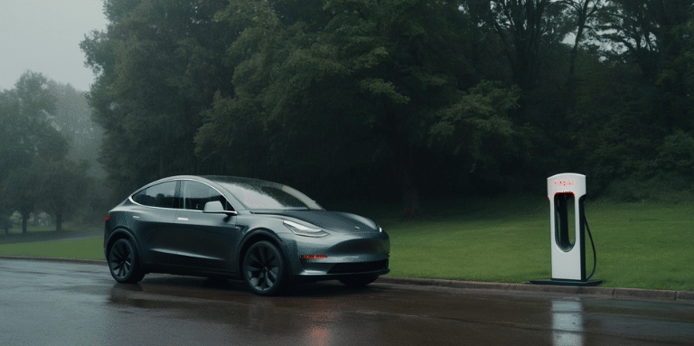 tesla pluie recharge