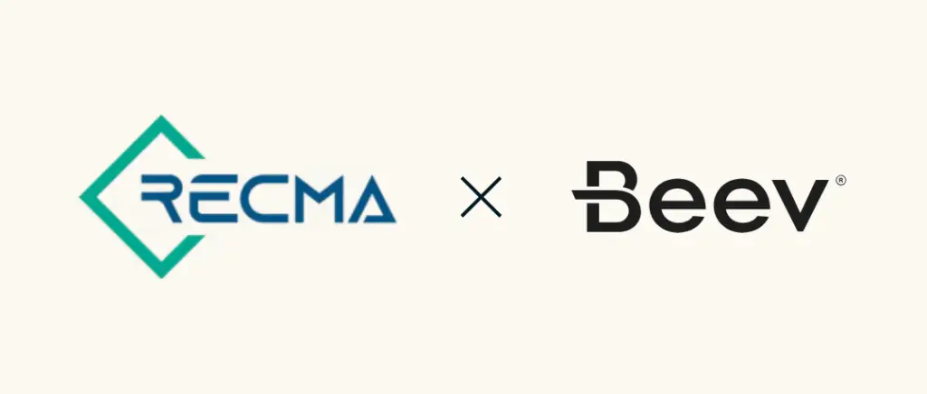 les deux logos de Beev et Recma sont placés côte à côte