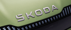 logo skoda en gros plan