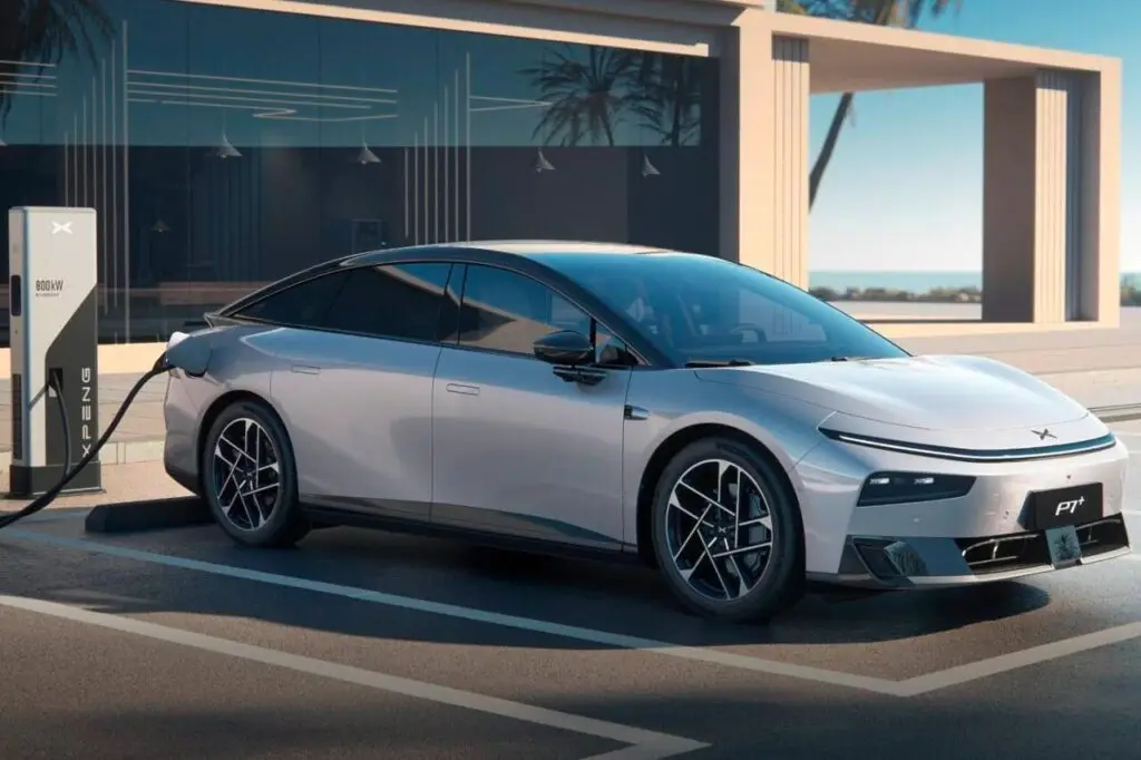 XPeng P7+ en train de charger